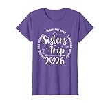 Sisters Trip 2026 Weekend Vacation T-Shirt, Women, Purple Heather, Medium