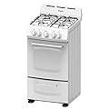 Avanti GRO20P0W GRO20 20" Gas Range Oven with Solid Metal Door, in White
