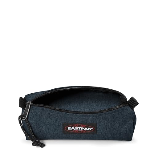Image of EASTPAK Benchmark Pencil Case - Durable Organizer, Triple Denim | Lightweight & Zippered Stationary Storage Bag for Pens /Accessories
