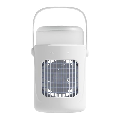 Enfriador De Aire Portátil Para Habitación, Ventilador de Sobremesa Compacto Refrescante, Enfriador Silencioso Recargable con 3 Velocidades para Dormitorio Camping Auto Residencia