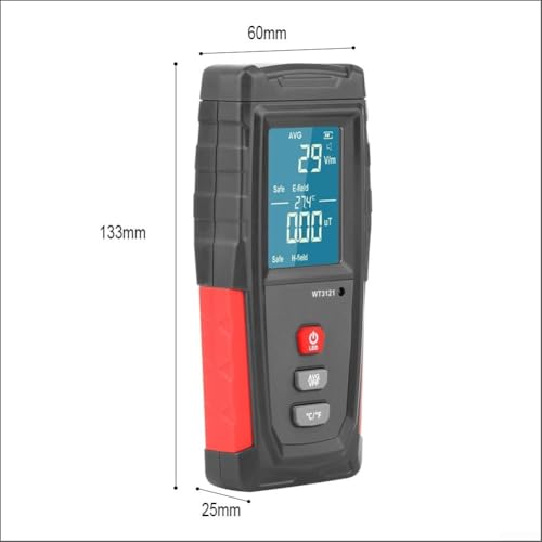 Detector Recargable EMF con Pantalla LCD y Alarma miniatura 2