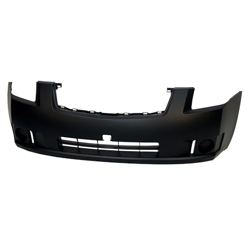 Image of FitParts Compatible with Nissan Sentra 2007-2009 Front Bumper Cover | Primed, Without Parking Sensor Holes, Ready to Paint, OEM 62022ET30J, NI1000242