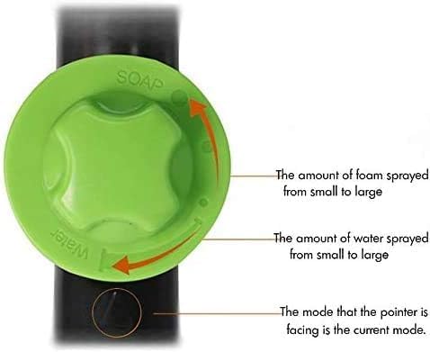 Miniatura 2 de Boquilla de manguera de jardín, boquilla de pulverización de manguera ajustable, alta presión, 8 patrones de riego con rociador de jabón de 3.5