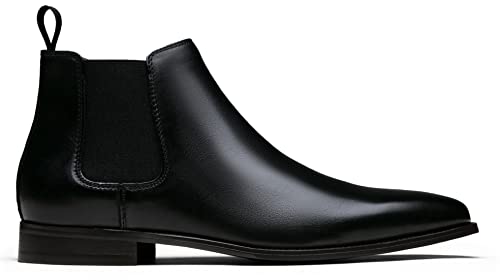 Jousen Chelsea Boots Men Polished Leather Dress Boots Stylish Classic Retro Slip On Boots For Men4