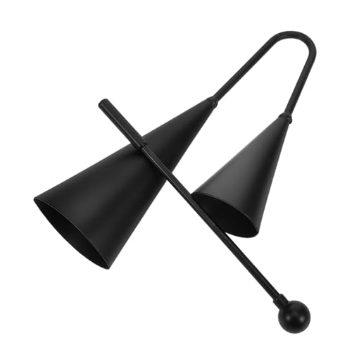 VICASKY 2-tone Double-ended Cowbell for Latin Percussion Musical Instrument Stick Rhythm Training Portable Bell