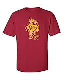 CornBorn Iowa State Tshirt - ISU Shirt Man - Cy The Cyclones Mascot Full Body - Cardinal - XL