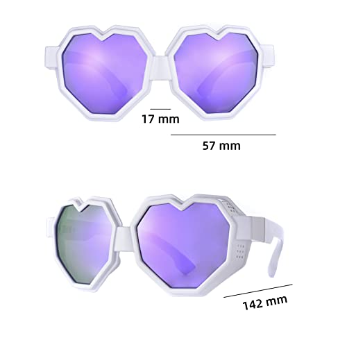 Image of laureles Fashion Heart Shaped Goggle Y2K Sunglasses Women One Piece Oversized Love Sun Glasses Men