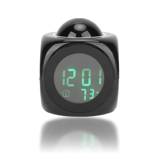 Projection Alarm Clock, LED Display Clock Mini Voice Timing Digital Projector Temperature Bedrooms Wireless Indoor Thermometer Time Multi Sleep Timer Nightlight for Bedchamber