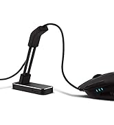 マウスバンジー、Stageekアルミニウム合金ゲームマウスケーブルの管理システム、esportsゲームのための柔軟なマウスケーブルホルダーフィクサー-ブラック