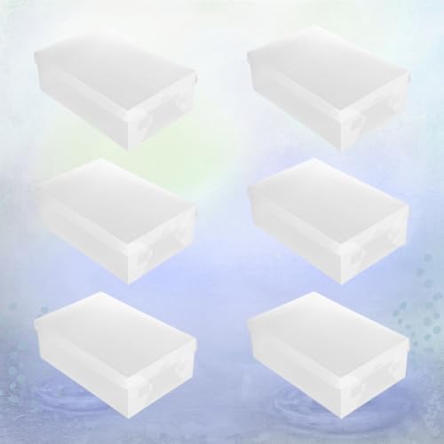 Caja de zapatos transparente Mikinona pack de 6 organizadores apilables de plástico con tapa 7