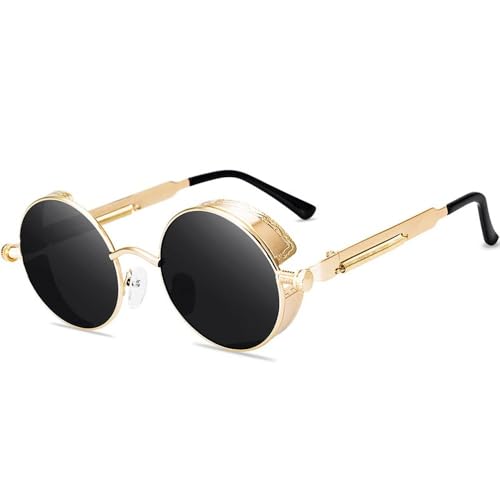 Lunettes de soleil steampunk rondes idéales pour vos festivals et sorties