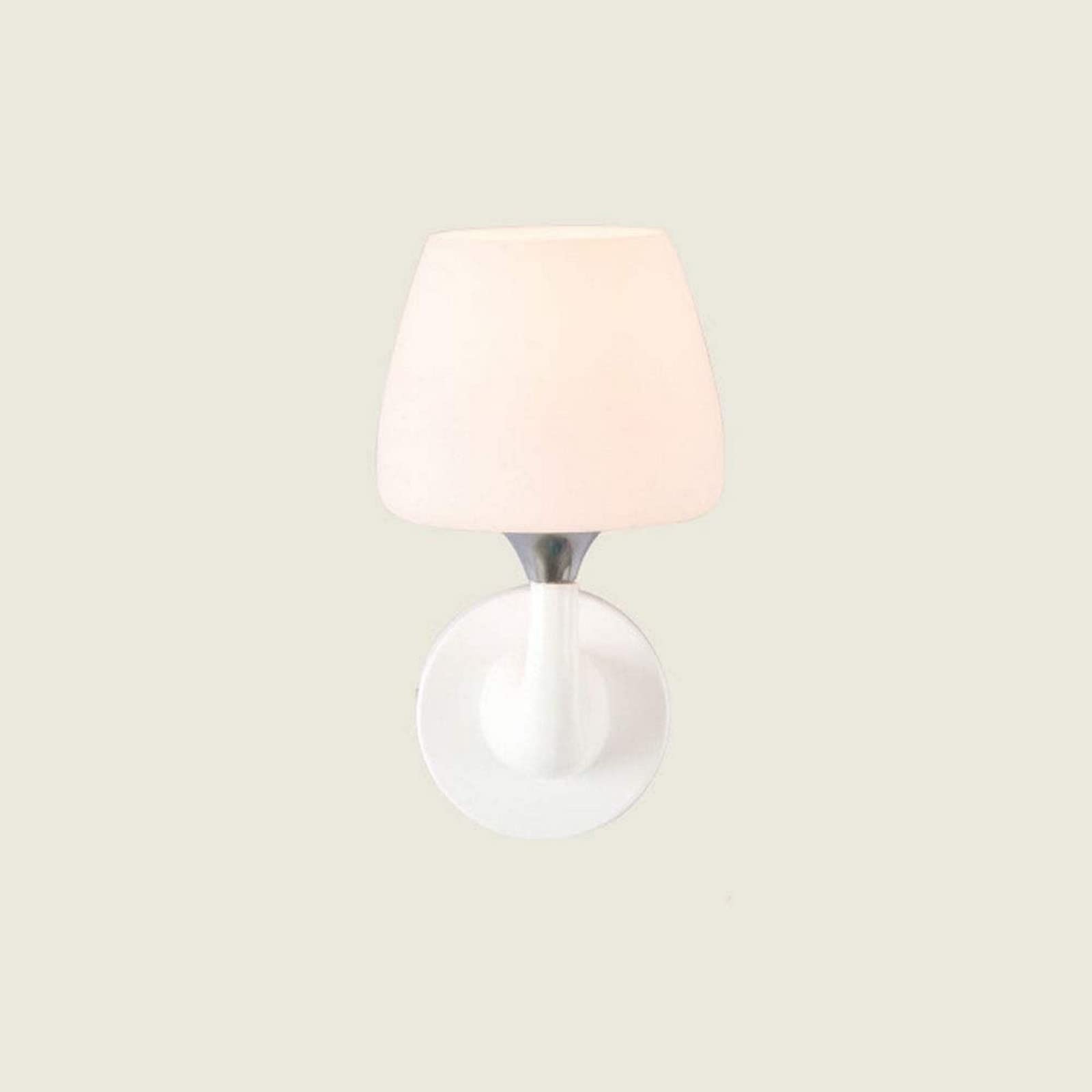 Lámpara de pared moderna para estudio con pantalla de cristal blanco e iluminación interior 6