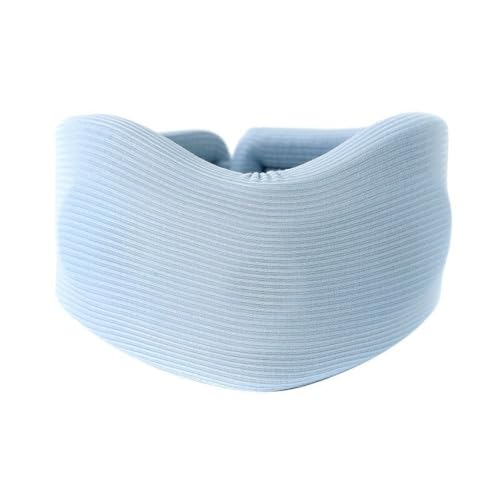 YAKINO首 頸椎 コルセット カラー ソフト ネックサポーター 家庭 就寝用 仕事 洗えるカバー 男女兼用 鈍色 (ライトブルー,XL)