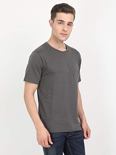 Image of FLEXIMAA Men's Cotton Round Neck Plain Half Sleeve T-Shirt