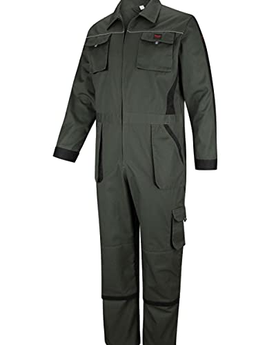 Hoggs of Fife WorkHogg Coverall-Zipped Green/Black Medium Medium Black