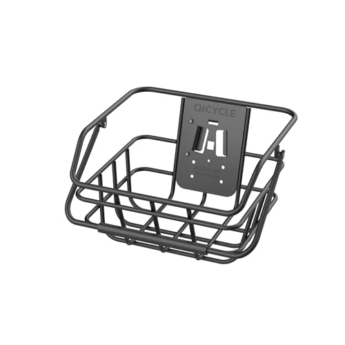 Cesta para Bicicleta eléctrica QICYCLE, 35,9x31x20,7cm, Peso máx 15 kg, Negro