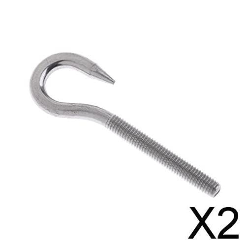 Image of 2xMarine 304 Stainless Steel Hook Bolt Eye Screw Threaded Bolt Boat Parts M4 | Fasteners & Hardware | Screws & Bolts