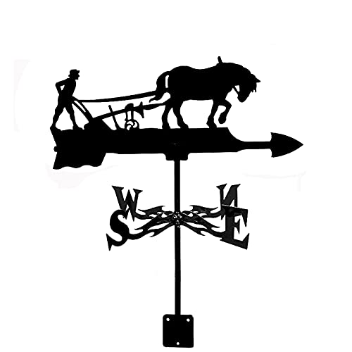 Veletas, Veleta Metal jardín al Aire Libre, Veleta Acero Inoxidable Granja Caballos con Montaje en Techo, Decoraciones Patio Resistentes a la corrosión y Larga duración.