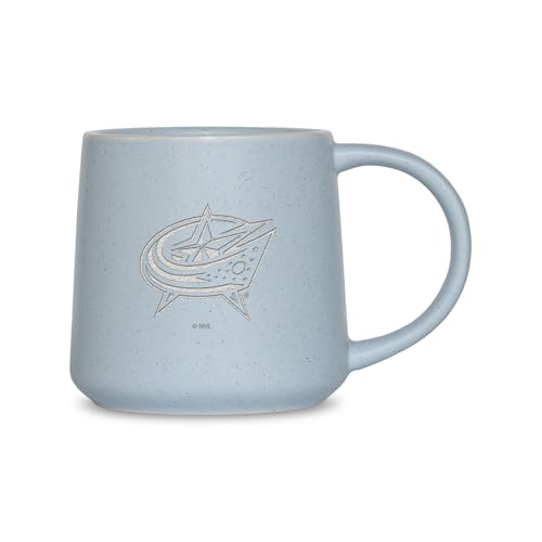 Rico Industries NHL Hockey Columbus Blue Jackets Baby Blue 16oz Ceramic Taper Mug