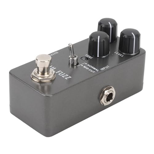 Alomejor Pedal de Fuzz, Pedal de Efecto de Guitarra con Aleación de Aluminio de Ganancia de Tono de...