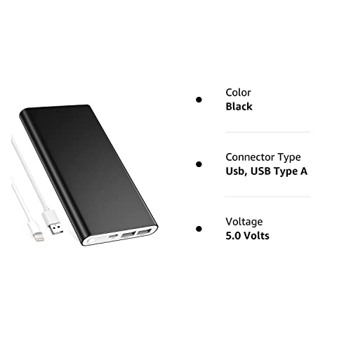 Energycell Pilot 4Gs Portable Charger,12000Mah Fast Charging Power Bank Dual 3A High-Speed Output Battery Pack Compatible With Iphone 12 11 X Samsung S10 And More - Black #TOP6