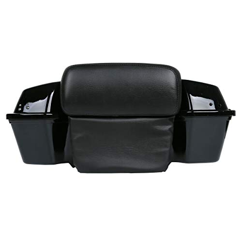 TCMT Razor Tour Pack Trunk Backrest Pad Fit For Harley Touring Road Glide Street Glide Electra Glide Road King 1997-2013(Black Latches)