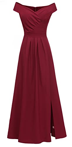 LA-ORCHID-Laorchid-Damen-cocktailkleid-elegant-lang-Abendkleid-v-Ausschnitt-Kleid-aermellos-ballkleid-Vintage-Sommerkleid-Sexy-Partykleid-schulterfrei