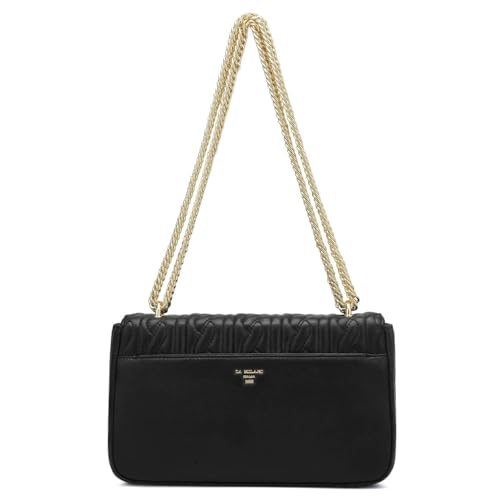 Image of Da Milano Women's Leather Shoulder Bag - Black