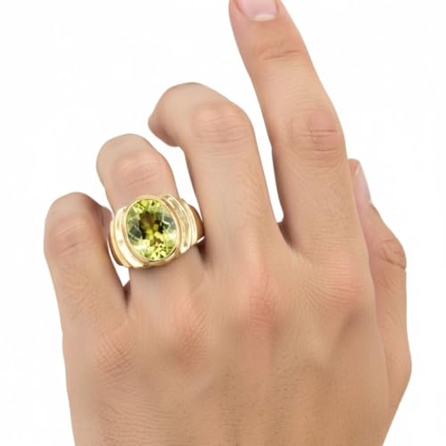 Image of 55Carat Choose Your Color Natural Birthstones 18 K Gold Plated Ring Bold Statement Jewellery Sizes 4-13