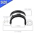 JDHGSHL 1 Inch Reinforced Rigid Pipe Strap, 2 Holes U Bracket Cable Clamp Hanger, Rubber Cushioned Insulated Clamp, Conduits Strap Clamps for Pipe Fixing on Various Surfaces, 10 PCS(25mm)