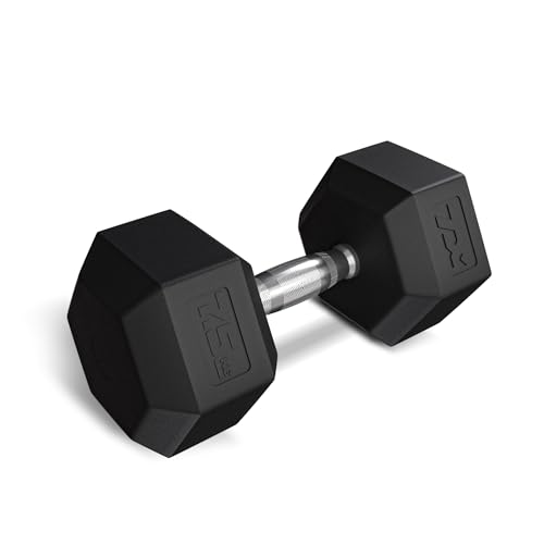 TREX SPORT Hexagon Hanteln | gummierte Kurzhanteln 2,5kg-20kg mit verchromtem Griff | Hanteln Dumbbells (1x7,5 kg) TREX SPORT Hexagon Hanteln | gummierte Kurzhanteln 2,5kg-20kg mit verchromtem Griff | Hanteln Dumbbells (1x7,5 kg)
