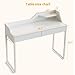 CubiCubi Vanity Desk with 2 Drawers, 40 Inch Computer Home Office Desk, Modern Makeup Dressing Desk, Study Work Table, White