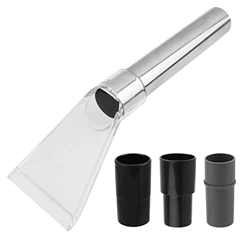 JIANWEI Universal Shop Vac Extractor Attachment with 3pcs Adapter, Auto Detailing Vacuum Head Hand Tool, Shop Vac Extraction Accessory for Upholstery & Carpet Cleaning(1 Set)