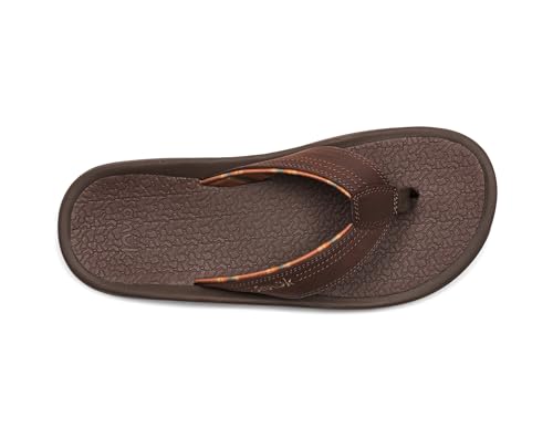 Image of Sanuk On the Rocks Men's Beach Sandals | Flip Flops for Men | Quick Dry Flip-Flop Slides | Supportive & Lightweight | Arch Support Footbed