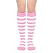 Sarfel Pink and White Striped Socks Long Pink Striped Socks Women Lollipop Costume Adult Cutecore Accessories Kawaii Costume