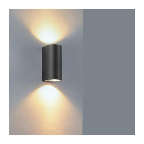Applique murale extérieur LED GU10 double spot carré noir pour éclairage jardin