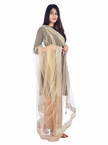 Women's Net Zari Border Dupatta4