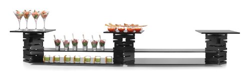 Rosseto D623Rb Skycap Multi-Level Riser, 8-Inch, Black Matte Powder Coated Steel Finish #TOP3