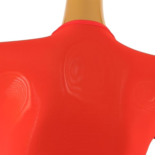 Vestidos de patinação artística, vestido curto de malha vermelha, decote em V, borla, manga comprida