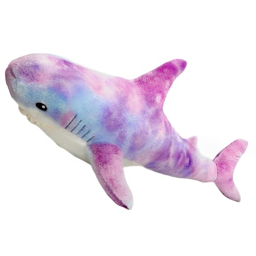 Image of 39.4 inch PurpleGiant Shark Plush Pillow, Soft Cute Toy | shark-shaped pillow for kids' room decor. Perfect bedtime gift for boys and girls. Soft plush toy for cuddling and play.