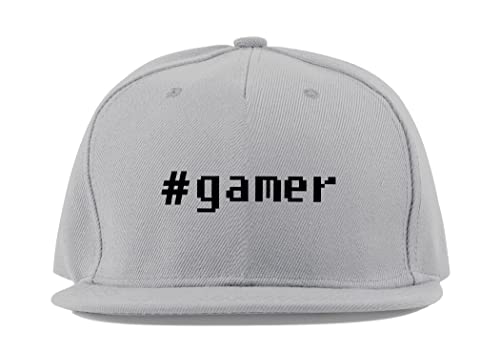 Casquette baseball visière plate en coton gris coton style urbain gamer geek