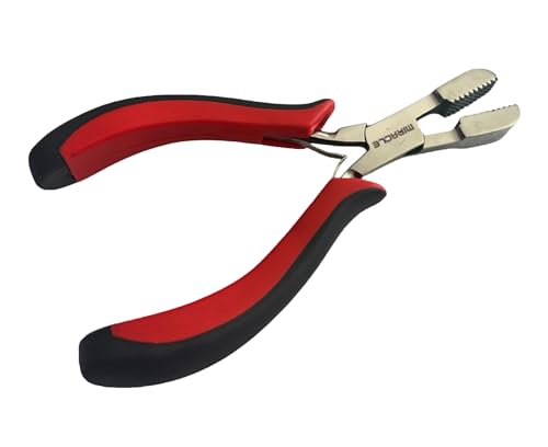 Fusion Bond Crusher Tool for Keratin Tip Hair Extensions, Professional Pliers for Installing & Removing Flat Tip, Micro Ring & Bead Extensions – Real Grip Design for Salon & At-Home Use By MIRACLE