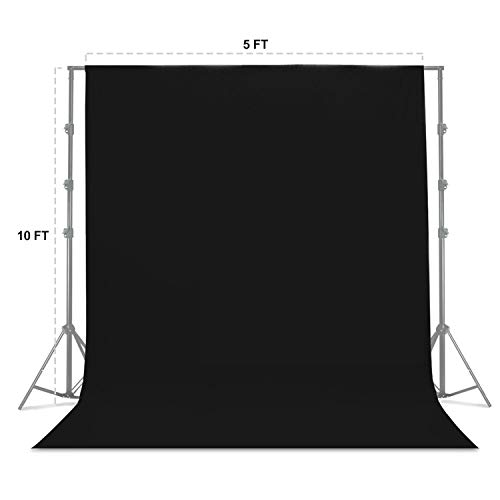 Limostudio 5 X 10 Feet Black Photography Backdrop Background Screen For Photo Video Studio Photography, Black Background For Photography, Black Screen Backdrop, Agg3045 #TOP5