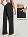 Heathyoga Wide Leg Stretchy Work Pants Women Pull on Dress Pants High Waisted Business Casual Trousers Slacks for Women Black