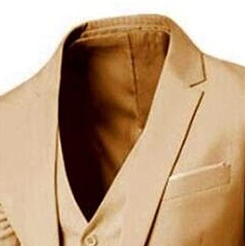 Maiyifu-GJ Elegant and Timeless Men's Tuxedo Suit - 3-Pieces, Slim-Fit Solid Color Jacket, Vest, and Pants3