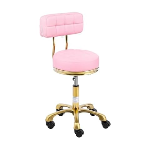 Tabouret à roulettes physa rose pâle/doré Cover