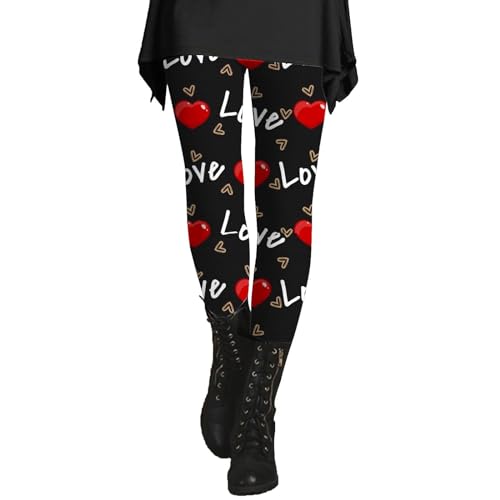 Leggings térmicos para mujer, día de San Valentín, pantalones térmicos de vientre plano, talla grande, otoño e invierno, cálidos medias, 2024 al aire libre, suaves estampados, leggings deportivos