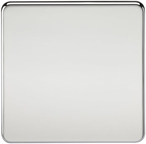 Knightsbridge SF8350PC Screwless 1-Gang Blanking Plate, Polished Chrome