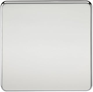 Knightsbridge SF8350PC Screwless 1-Gang Blanking Plate, Polished Chrome