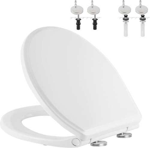 SKY-TOUCH U Shape Toilet Seat Soft Close Toilet Seat Removable Potty Training Toilet Seat Easy to Clean Simple Installation Top and Bottom Fittings 45x36.5cm